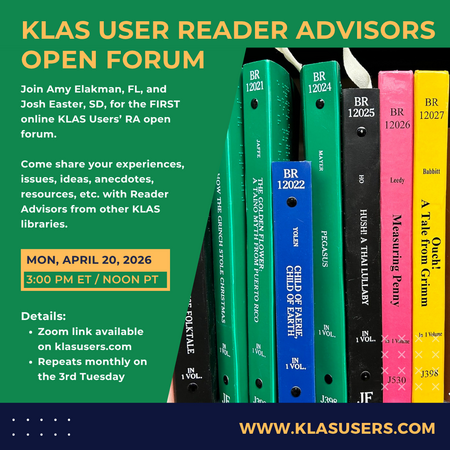 The first KLAS Users Reader Advisors Open Forum will be held at 3 PM / Noon PT Monday, April 20. Mark your calendar now and be join our moderators on the 3rd Monday of each month. 