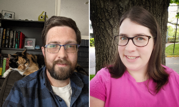 Headshots of Sam Lundberg and Crystal Grimes, KLAS Users' Group VP Candidates.