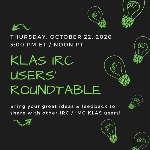 10 22 2020 IRC Users Roundtable