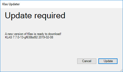 KLAS 7.7 Installation and Upgrades